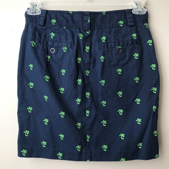 Lilly Pulitzer Navy skirt with palm trees - Picture 4 of 7